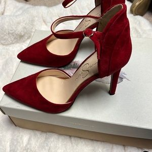 RED JESSICA SIMPSON HEELS